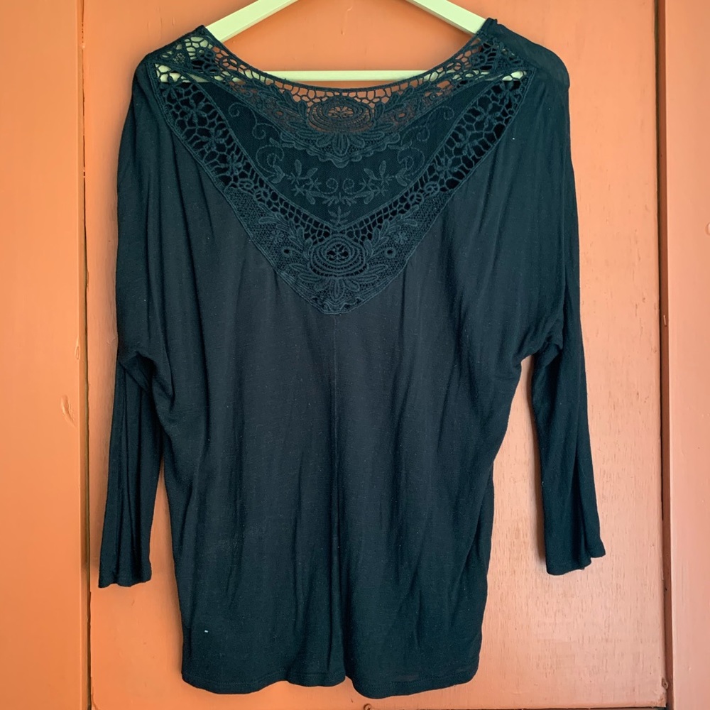 Black long sleeve American Eagle top